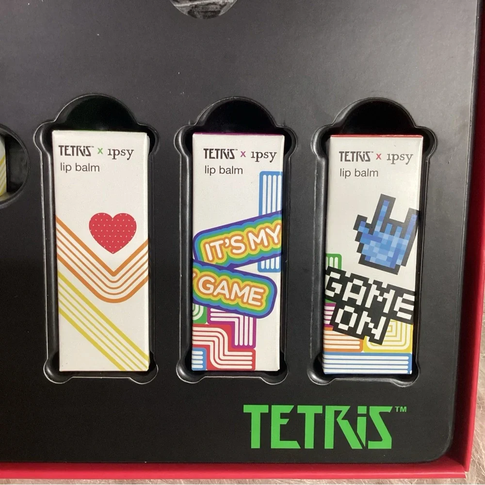 Ipsy x Tetris - Game Over - Complete Makeup Cosmetic Set in Collectible Box RARE